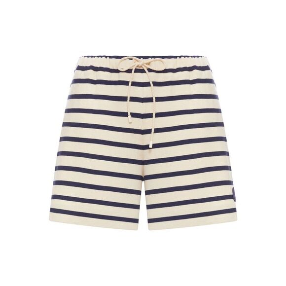 Moncler Women Striped Shorts With Drawstring And Logo